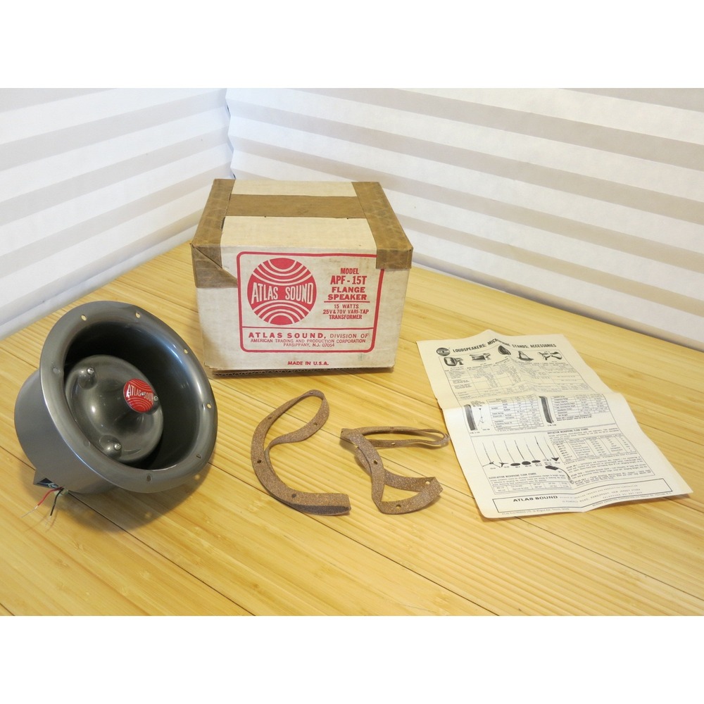 Used Atlas Sound‎ AP-15T Horn Loud Speaker 15W Gray with Box